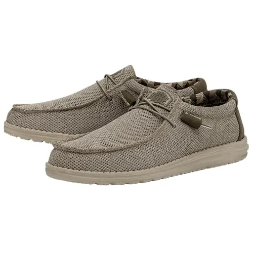 110350500 HEY DUDE MEN'S WALLY SOX SIZE MEN 14 BEIGE - Like New
