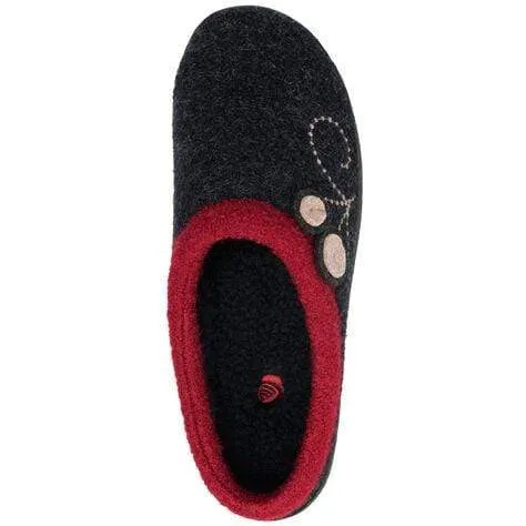 Acorn Women's Dara Slippers- Charcoal Button