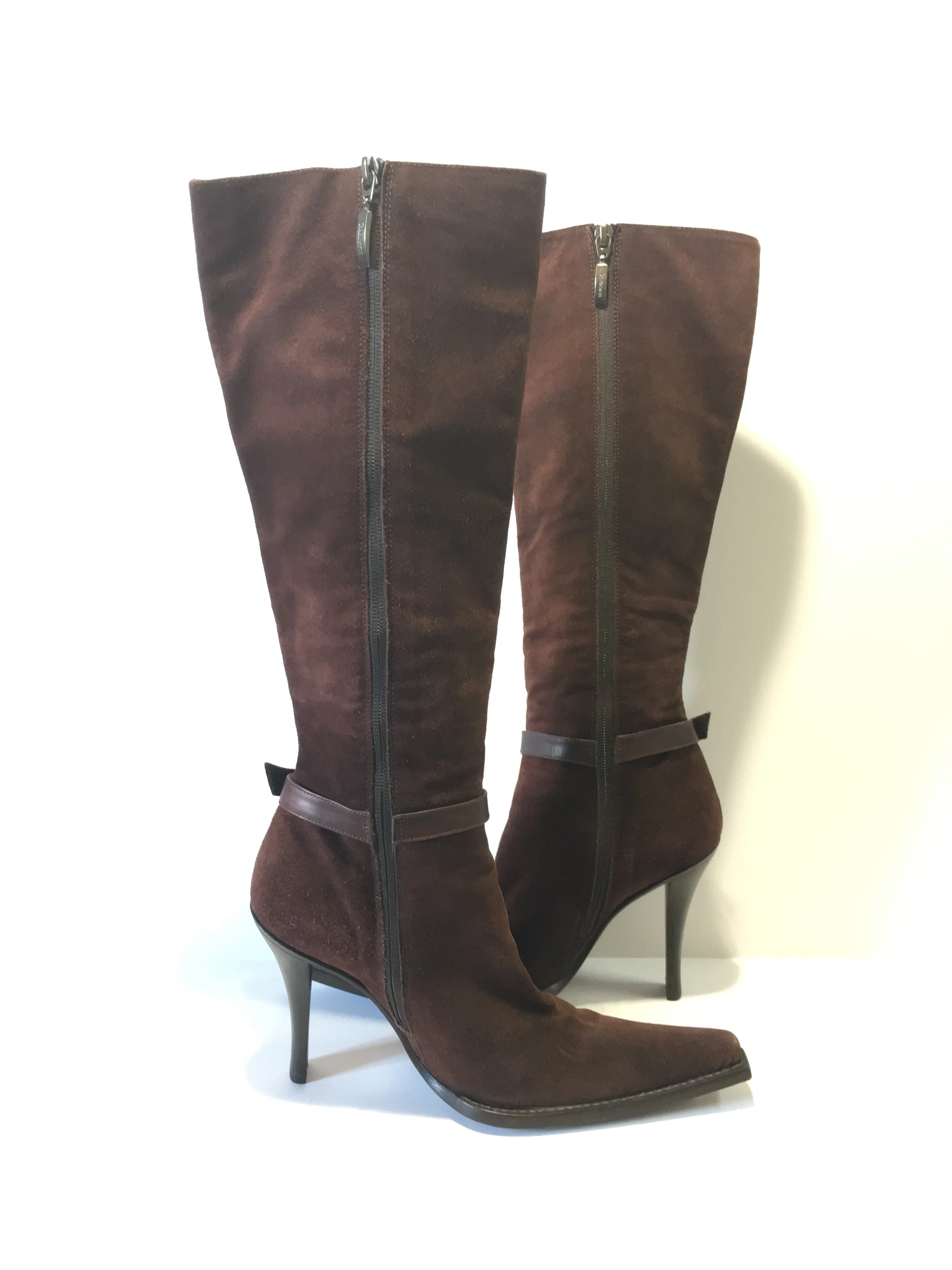 CESARE PACIOTTI HEROES HARNESS SUEDE MID-CALF BOOTS SIZE 36