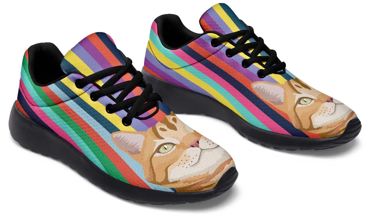 Colorful Tabby Cat Sneakers