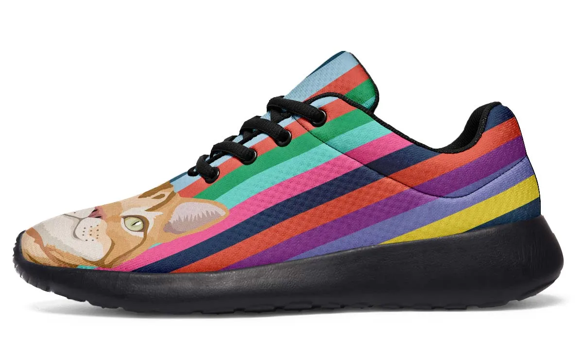 Colorful Tabby Cat Sneakers