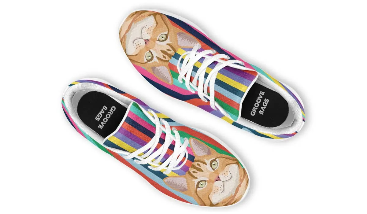 Colorful Tabby Cat Sneakers