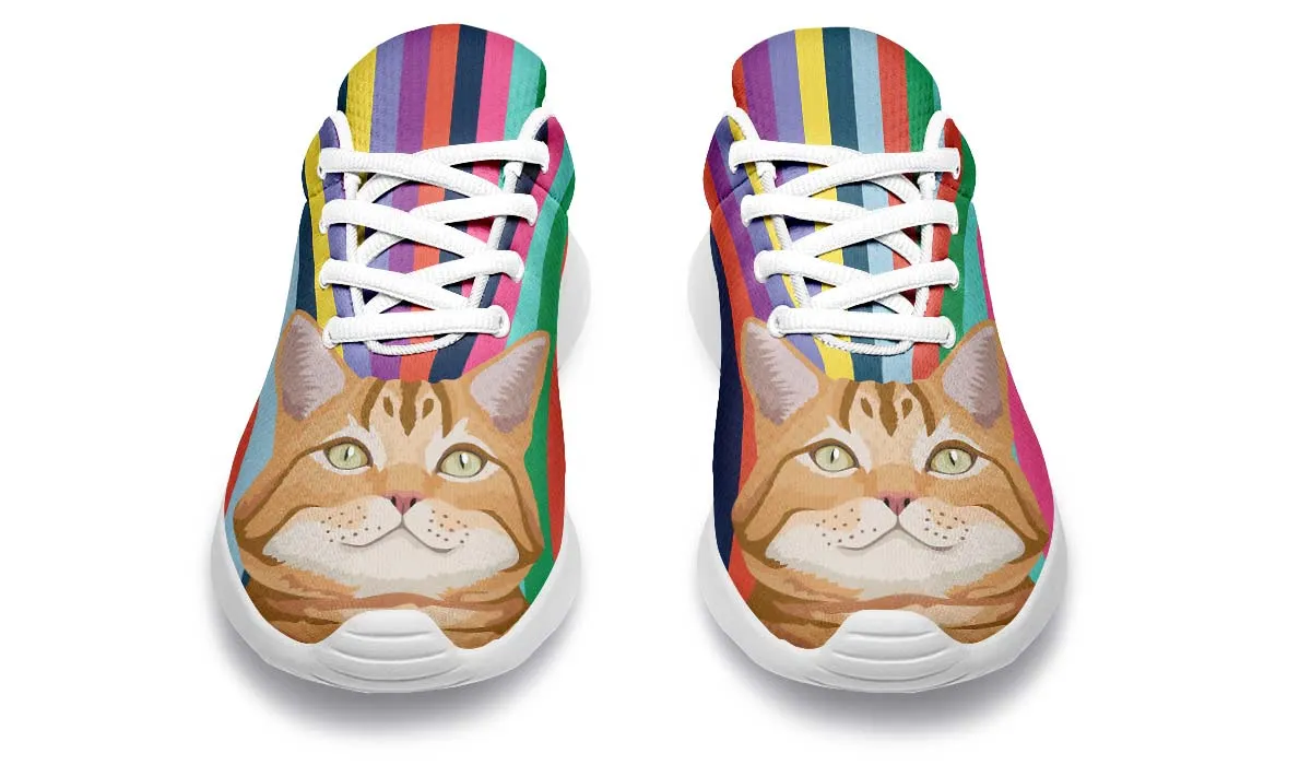 Colorful Tabby Cat Sneakers
