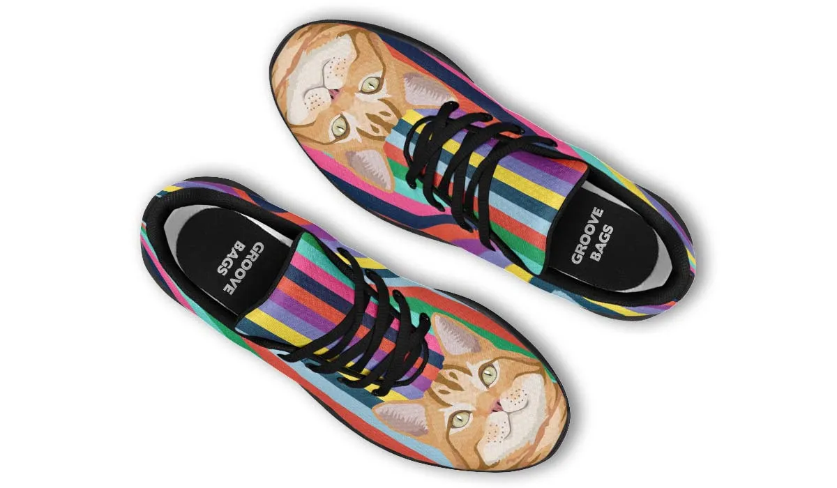 Colorful Tabby Cat Sneakers