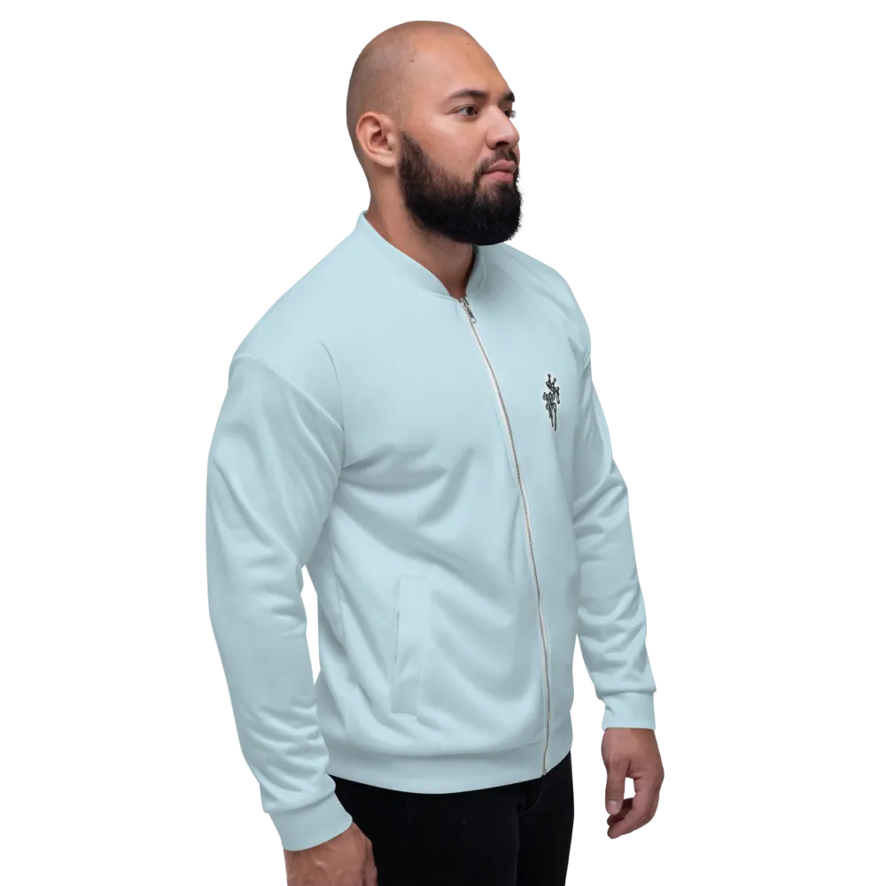 CRXWN | Drip or Dye Sunblocked Run Star Hike Sky Blue Solid UNISEX Bomber Jacket