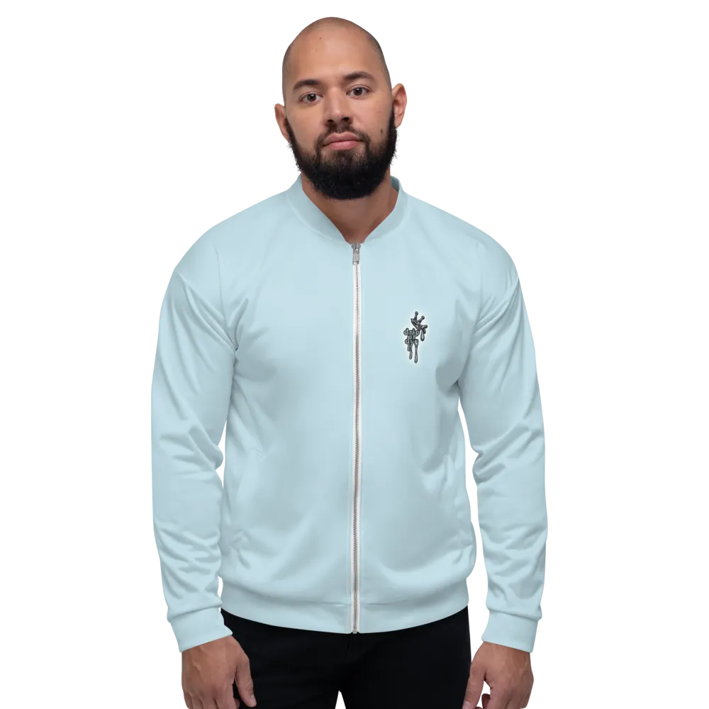 CRXWN | Drip or Dye Sunblocked Run Star Hike Sky Blue Solid UNISEX Bomber Jacket