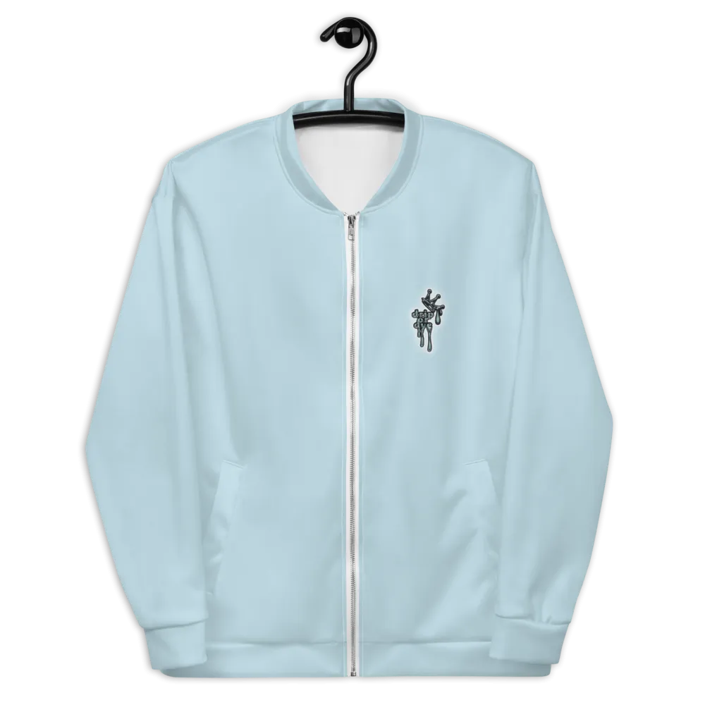 CRXWN | Drip or Dye Sunblocked Run Star Hike Sky Blue Solid UNISEX Bomber Jacket