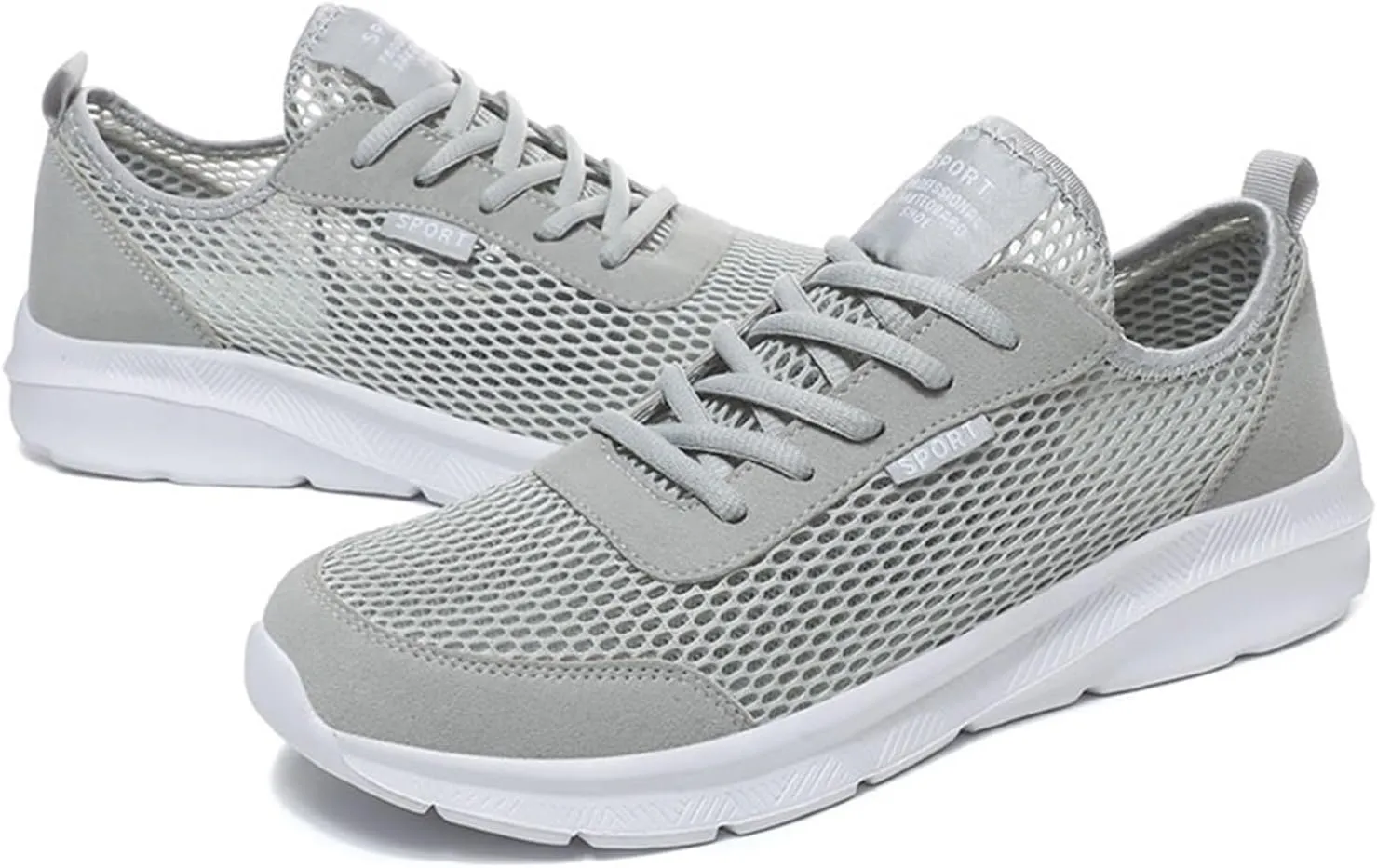 Fashion Summer Men Breathable Mesh Lightweight Comfortable Casual Shoes Mens Suede Classic Sneaker, 8