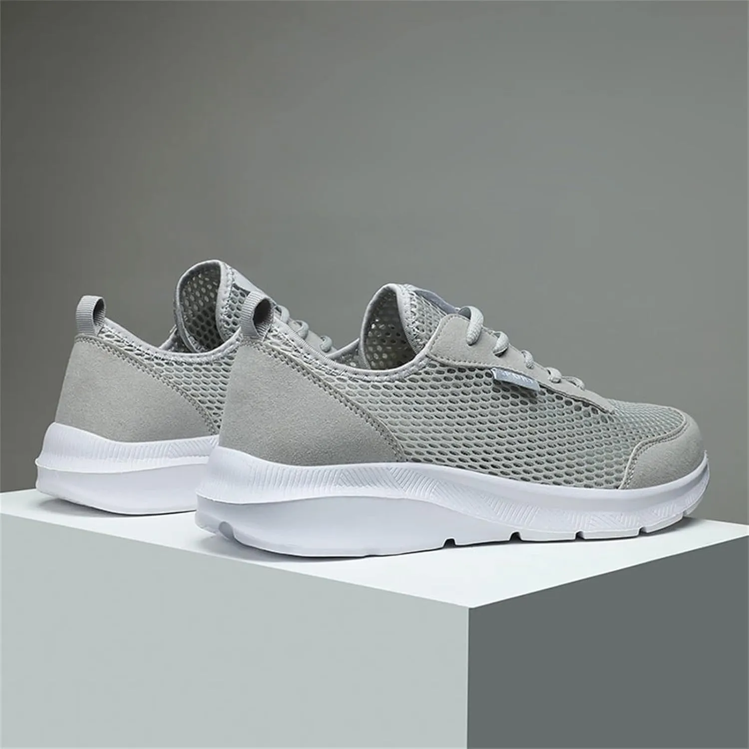 Fashion Summer Men Breathable Mesh Lightweight Comfortable Casual Shoes Mens Suede Classic Sneaker, 8