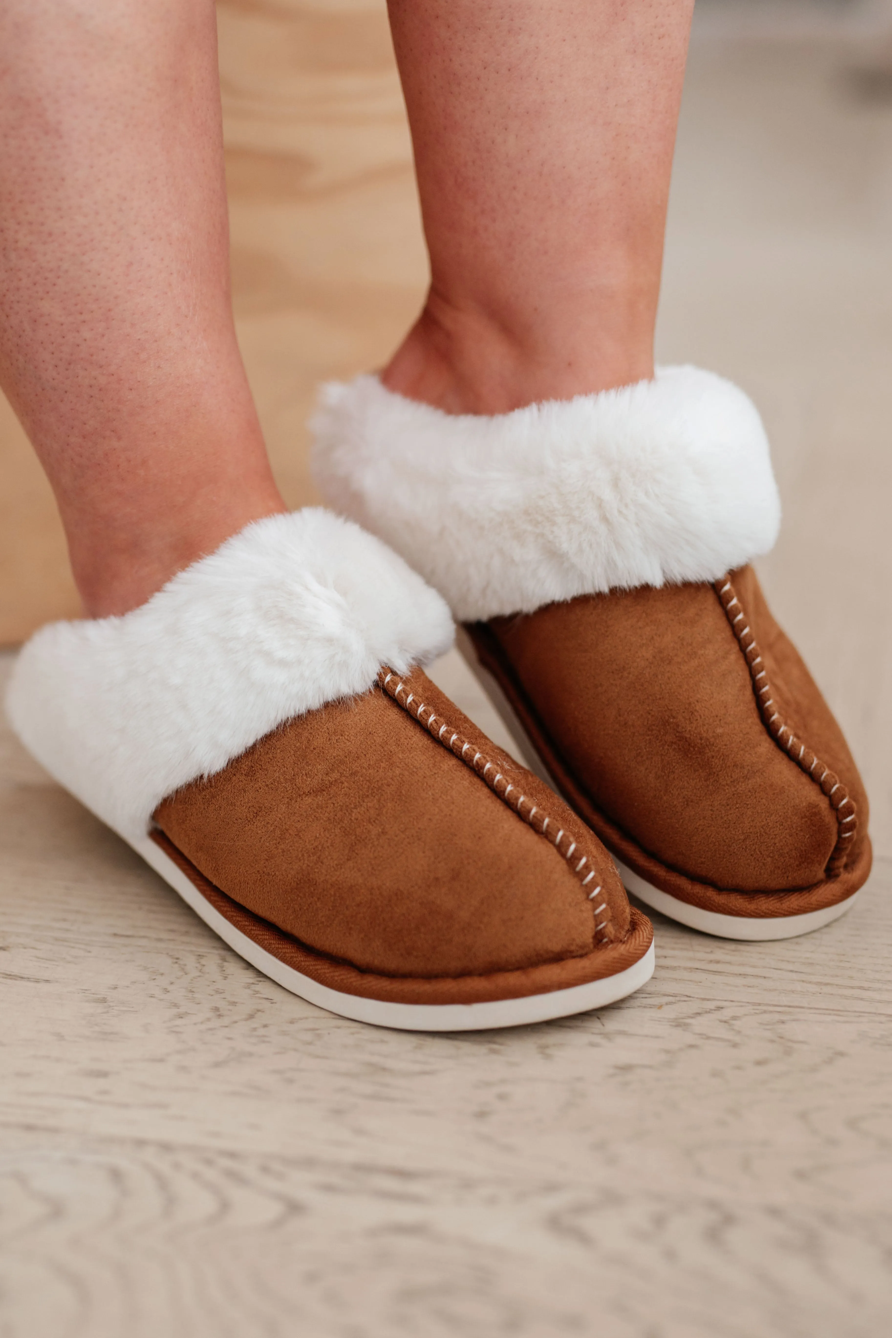 Faux Shearling Slippers