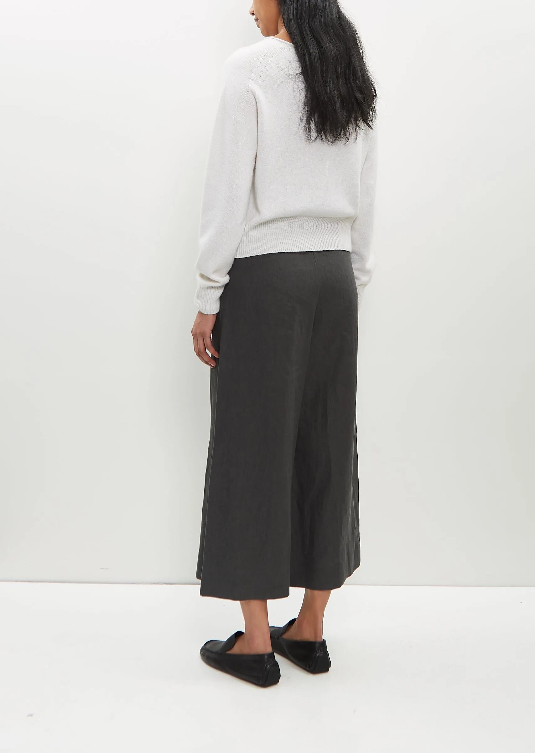 Flat Front Linen Culotte