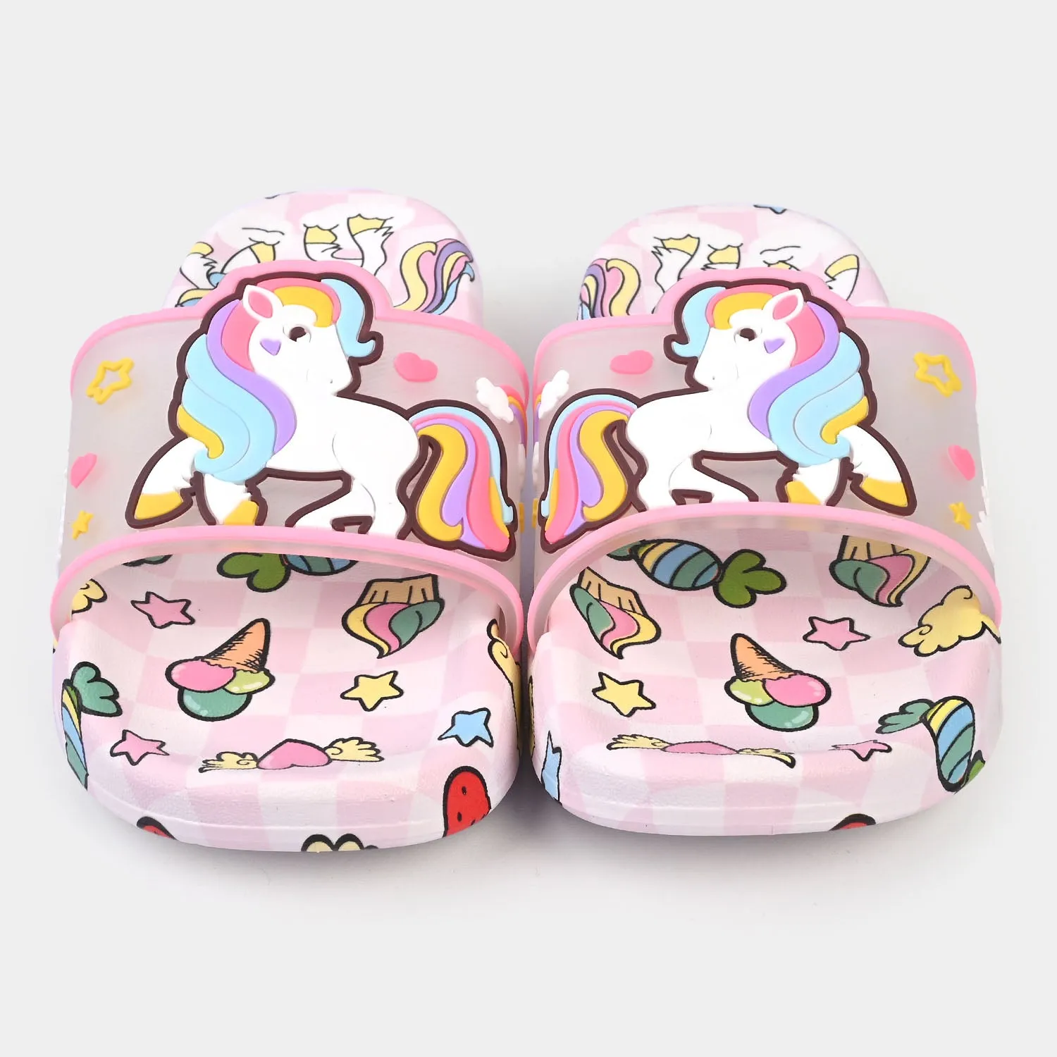Girls Rubber Slipper 2208-75-Pink