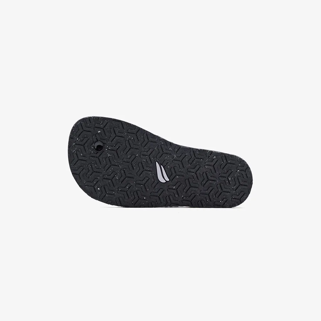 Jelajah Road Barefoot Flip Flops - Teal Blue On Black