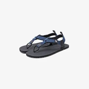 Jelajah Road Barefoot Flip Flops - Teal Blue On Black