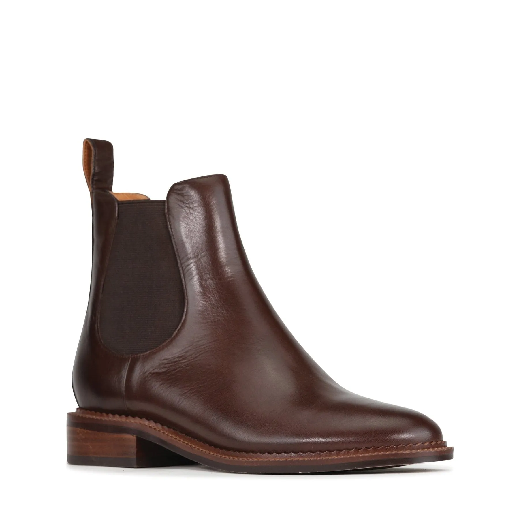 KARLA LEATHER CHELSEA ANKLE BOOTS