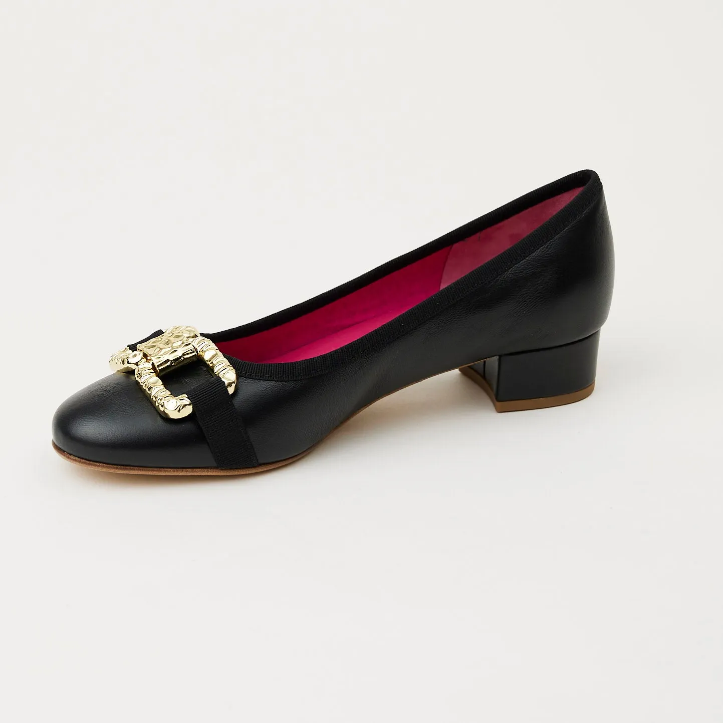 Le Babe Black Leather Pumps