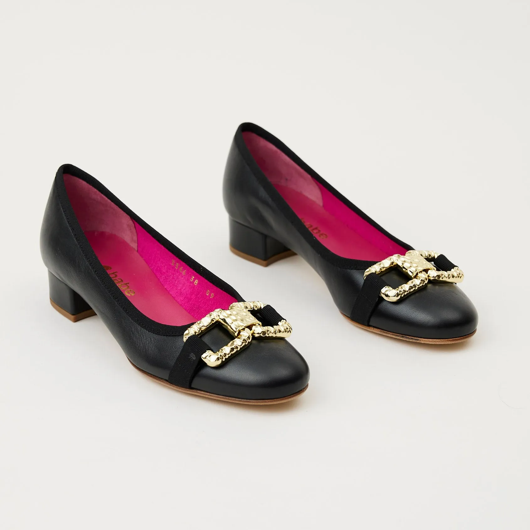 Le Babe Black Leather Pumps