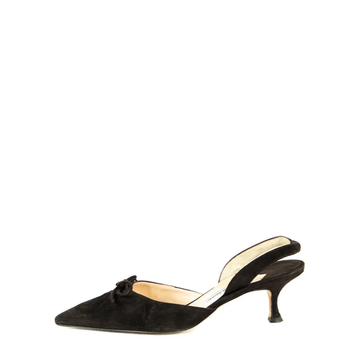 Manolo Blahnik Brown Suede Pointed Toe Slingback Pumps Size 10.5 | EU 40.5