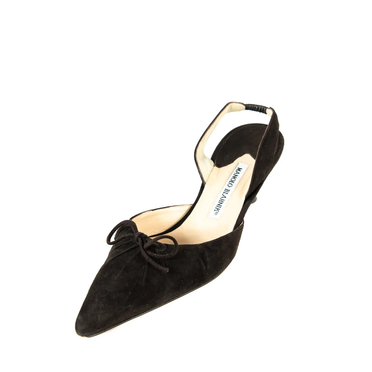 Manolo Blahnik Brown Suede Pointed Toe Slingback Pumps Size 10.5 | EU 40.5