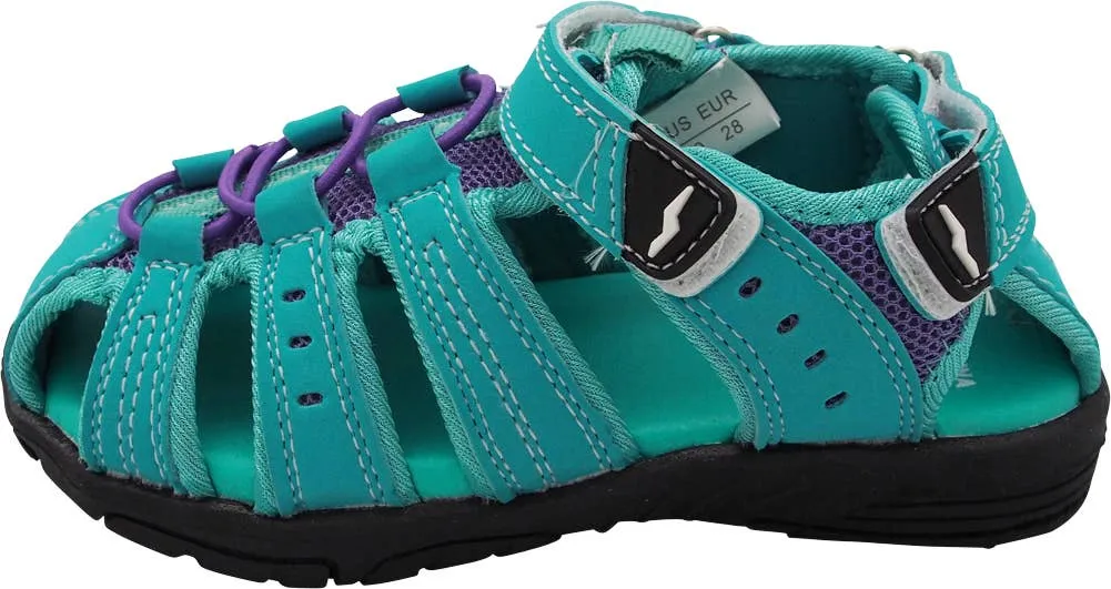 Norty Girls 11-4 Aqua Hiker Sandals 19056