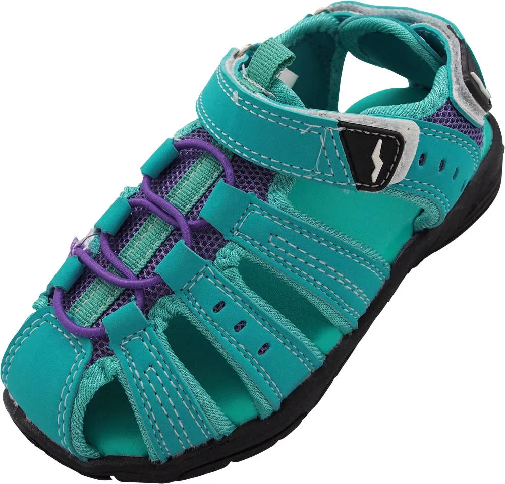 Norty Girls 11-4 Aqua Hiker Sandals 19056