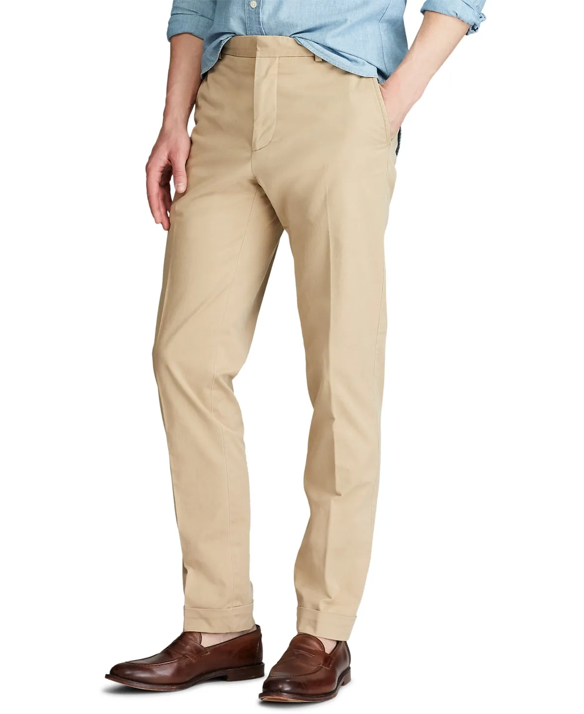 Polo Ralph Lauren Mens Polo Stretch Chino Pants Monument Tan Beige  33 x 32