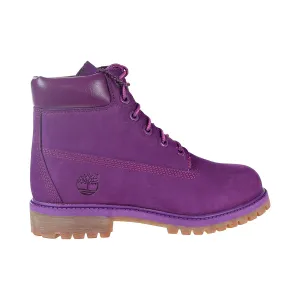 Timberland Premium 6 Inch Waterproof Boot Big Kids' Shoes Bright Purple