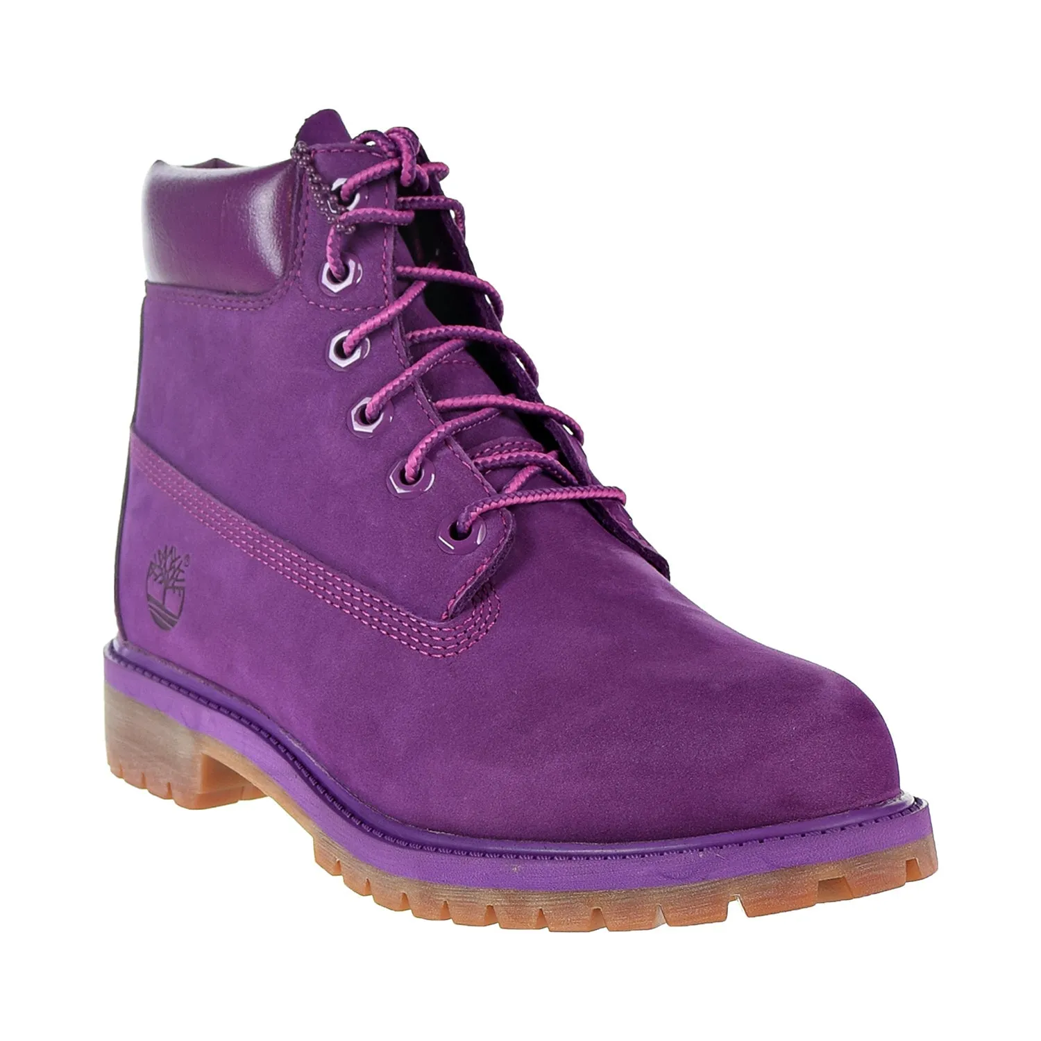 Timberland Premium 6 Inch Waterproof Boot Big Kids' Shoes Bright Purple