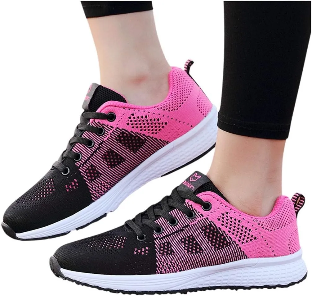 Women's Lace Up Walking Running Shoes Tennis Casual Mens Running Shoes Breathable Men Casual Dress Shoes Brown Sneakers Platform Tennis Shoe Cross Trainer Shoe