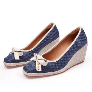xiangtuibao Spring Summer High Heels Women Party Shoes Elegant Ladies Wedges Shoes Fashion Woman Pumps Wedge Heel 8cm Big Size 42 A4155